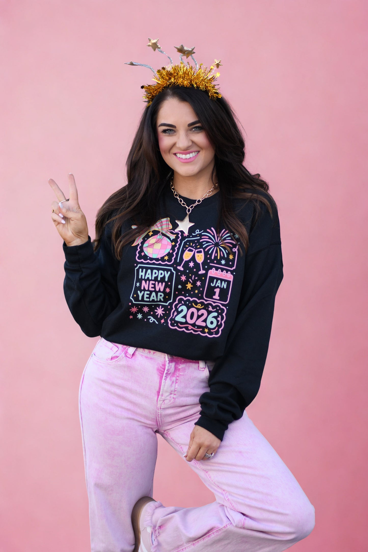 Happy New Year 2026 Disco Sweatshirt