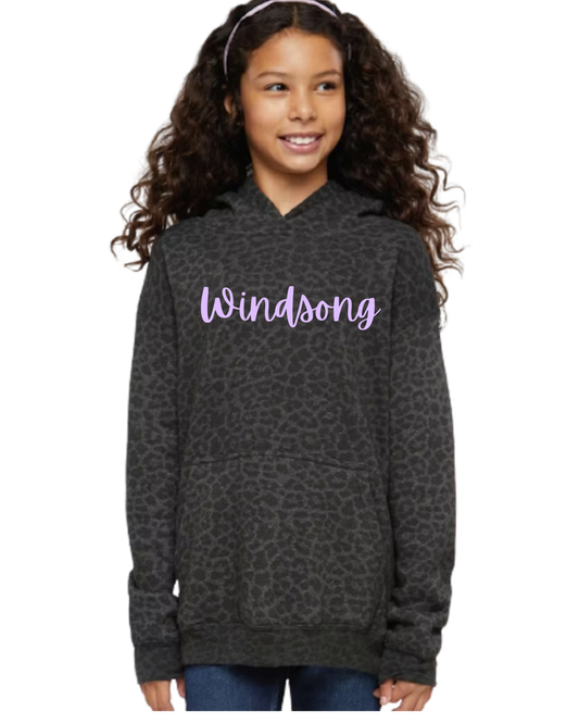 WRE Leopard Glitter Puff Hoodie