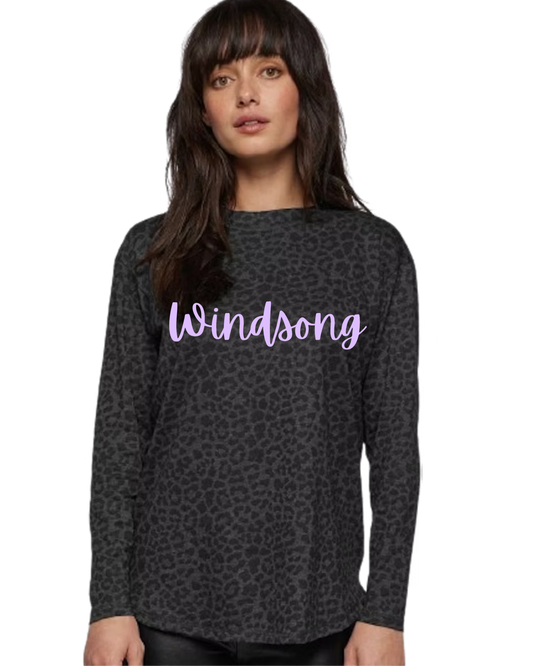 WRE Leopard Glitter Puff Longsleeve